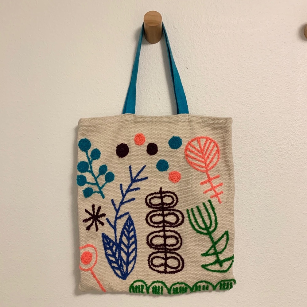 Colorful Embroidered Italian Cloth Tote